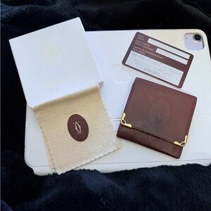 Cartier Coin & Card Case with Dust Bag & Box